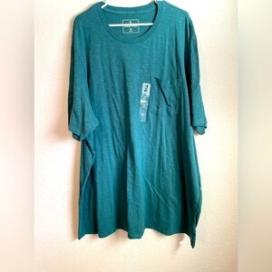 Mutual Weave mens Blue Short Sleeve Tee with Relaxed Fit and Crew Neck size 3XLT